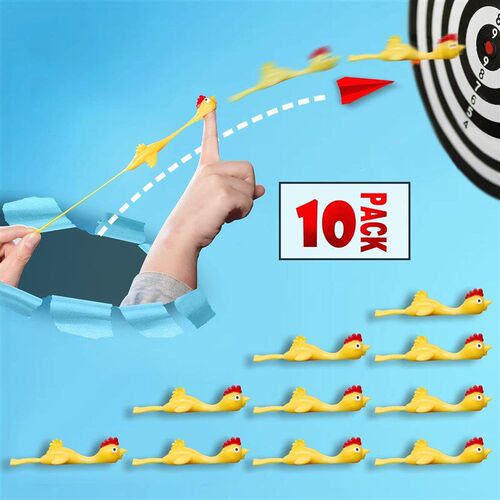 shooting stick toy Slingshot Chicken Flying Finger Stretchy