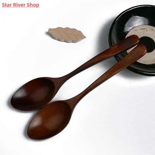 Wooden Spoon Bamboo Kitchen Cooking Utensil Tool Soup Teaspo