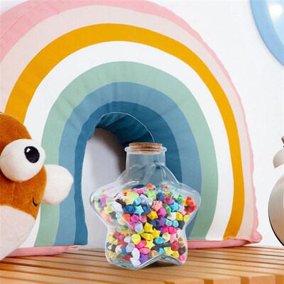 Wishing Bottle Decor Storage Jars Star Paper Strips Romantic