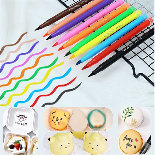 10color Edible Pient Pen brush Food Coloring Pen For Drawing