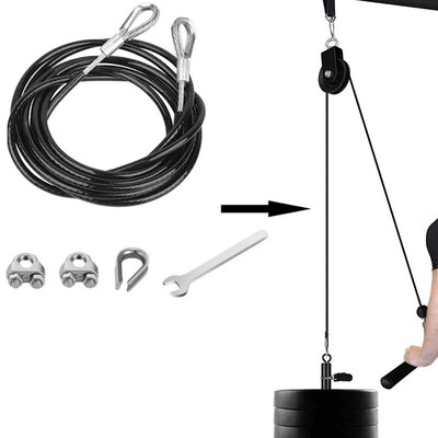 Cable Machine Attachments Tricep Rope Gym Lat Pull Down Rope