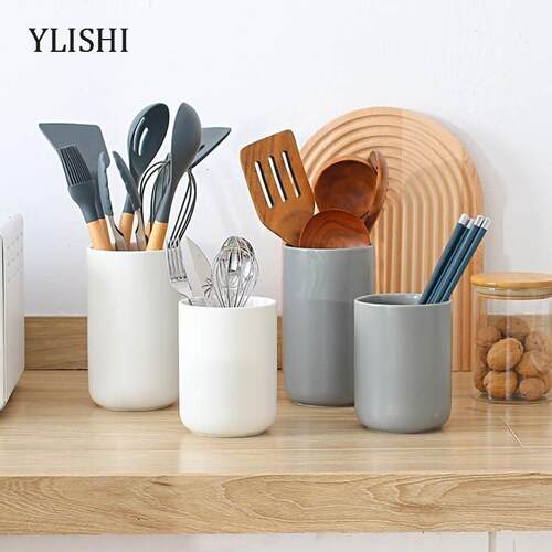 Ceramic chopstick holder kitchen utensil storage bottle