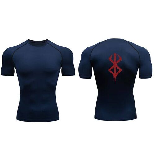 2024 Mens Berserk Printed Compression Shirt, Gym Short Slee