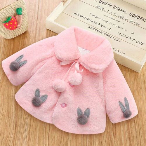 Baby girl clothes 0-3Y winter coat thick warm wool fur coat