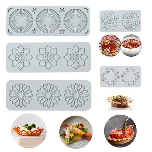 23 styles leaf flower round Designs Silicone Cake Lace Mold