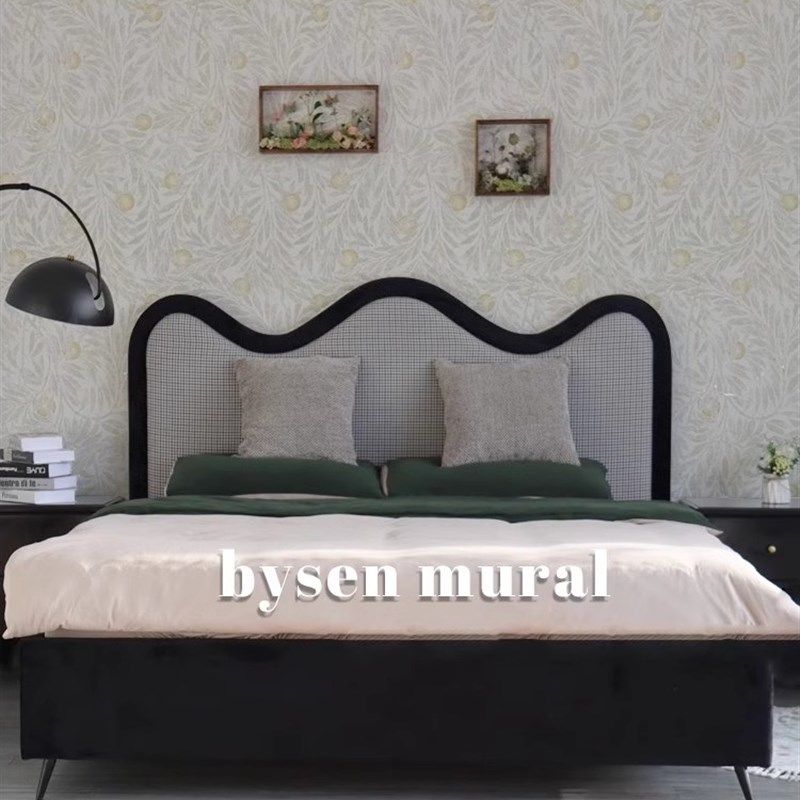 复古小法式卧室墙布背景墙装饰无缝全屋橘子树壁纸高级感定制壁画,家装主材,定制壁画,淘宝优惠券,粉丝福利购,淘宝优惠卷