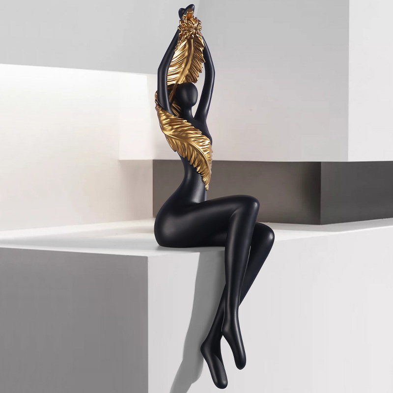 创意人物抽象艺术吊脚摆件现代家居客厅酒柜玄关隔断装饰品高级感,家居饰品,装饰摆件,淘宝优惠券,粉丝福利购,淘宝优惠卷