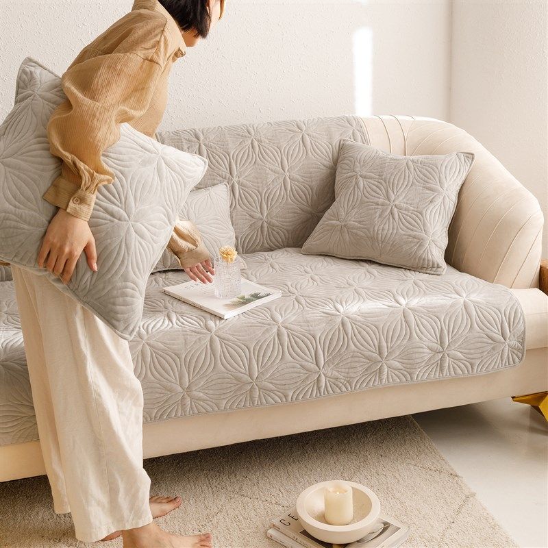 毛绒沙发垫四季通用防滑冬季水晶绒垫子新款坐垫皮沙发罩盖布巾,居家布艺,沙发垫,淘宝优惠券,粉丝福利购,淘宝优惠卷