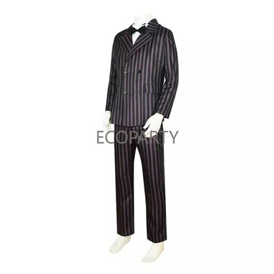 Wednesday Addams Family Gomez Cosplay Costume Wig Men Classi