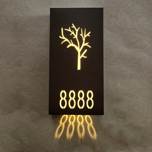 发光门牌led带灯创意个性足浴城ktv会所数字包厢门牌定制