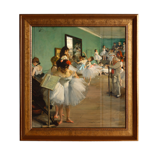 Edgr Degs德加舞蹈教室装饰画印象派大师人物挂画玄关定制尺寸