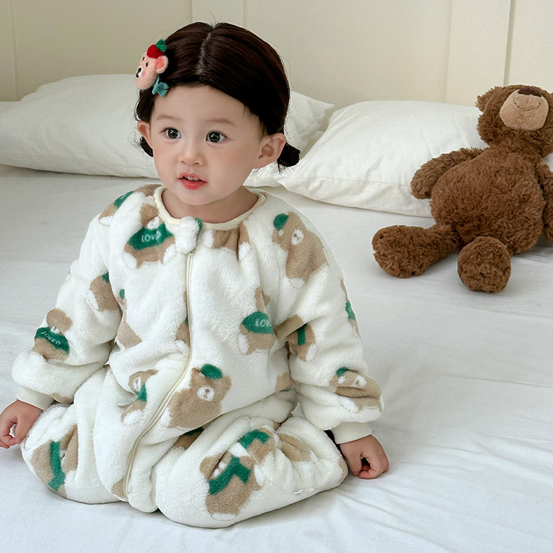 婴儿睡袋秋冬款宝宝冬季法兰绒加厚睡衣分腿护肚家居服儿童防踢被,婴童用品,睡袋/防踢被,淘宝优惠券,粉丝福利购,淘宝优惠卷