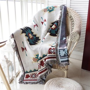 苏克雷针织线毯沙发巾全盖布艺四季全棉毯子老虎椅双人沙发毯桌布