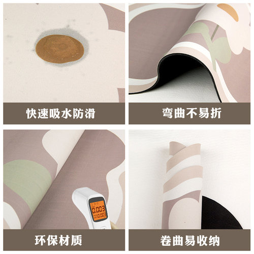 2023厨房专用硅藻泥地垫免洗防水防滑脚垫卫生间门口地毯吸水垫子