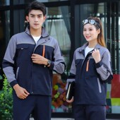 厂服套装 工作服男春秋季 劳保服工地劳动上衣建筑汽修车间定制工装