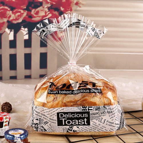 定做食品toast 西点点心饼干袋子透明吐司面包袋100个烘焙包装