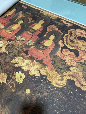 法海寺壁画 绢布微喷 赴会西赴会东帝释天大普贤水月观音文殊菩萨
