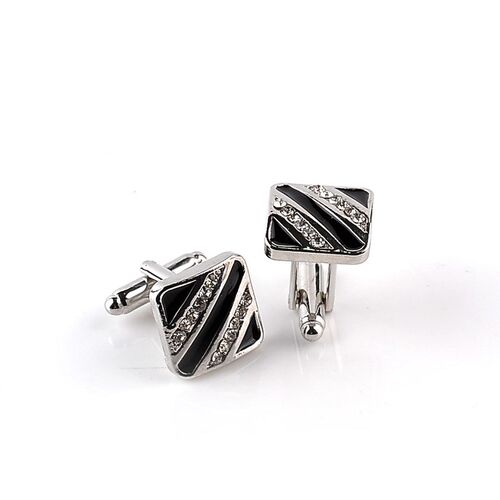 New Fashion Two-color Square Simple Cufflinks Mens Red/Black