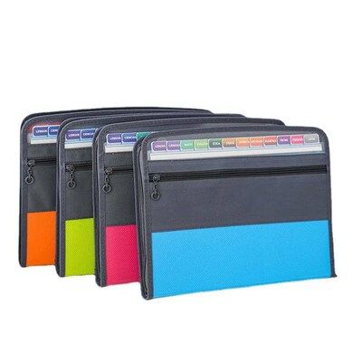A4 13Layer Waterproof Double Zipper Folder Document Package