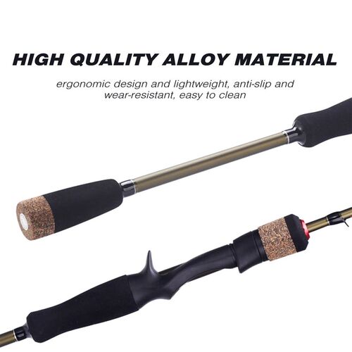 1.98m Portable Fishing Rod Baitcasting Reel Fishing Wheel Ha