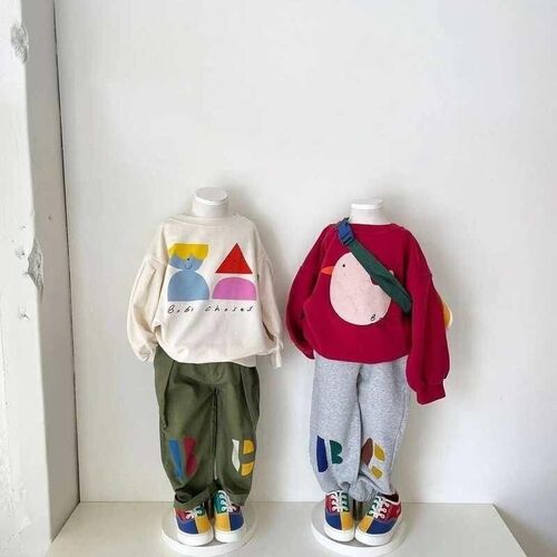 Kids Boys Girls Sweatshirts Bobo 2023 Autumn Winter New Chil