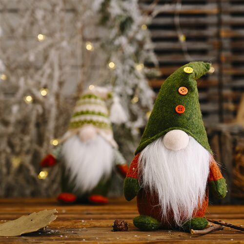 Christmas decoration knitted non-woven fabric standing postu