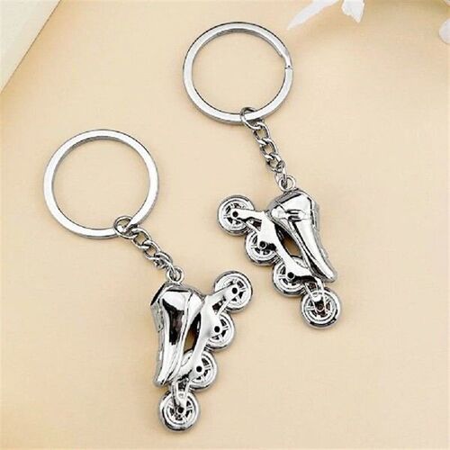 Roller Skate Keychain Skating Gift Mini Scroll Wheel Zinc