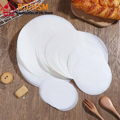 50Pcs Baking Oiled Paper Circle Parchment Paper