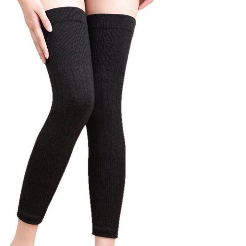 Cashmere Knee Warmers for Men and Women - Extended Length fo