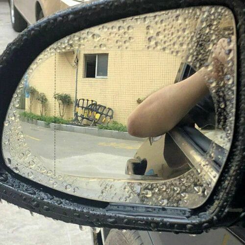 2 Pcs Car Rainproof Clear Film Rearview Mirror Protective An