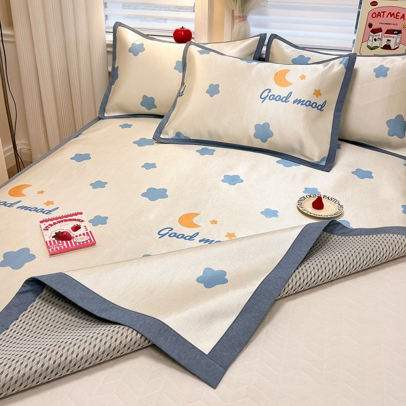 00D数码印花冰丝凉席夏天202新款夏季凉感裸睡学生宿舍单软席子,床上用品,冰丝席,淘宝优惠券,粉丝福利购,淘宝优惠卷