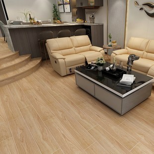 瓷砖200x00全瓷木纹砖仿实木客厅地砖大规格卧室原木色地板砖
