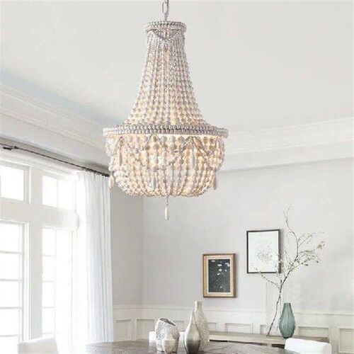 Chandelier Dining French Country Wood Hanging Lamp Fixture