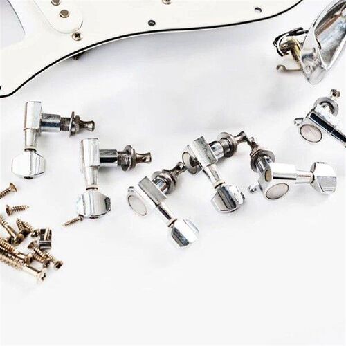 6 Pcs Chromium Guitar String Tuning Pegs W/ Tools Machine
