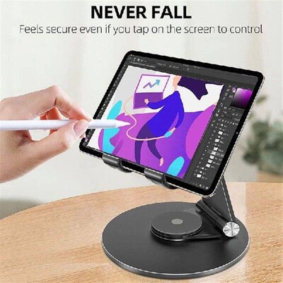Adjustable Tablet Stand, 360 Swivel Base Aluminum Alloy
