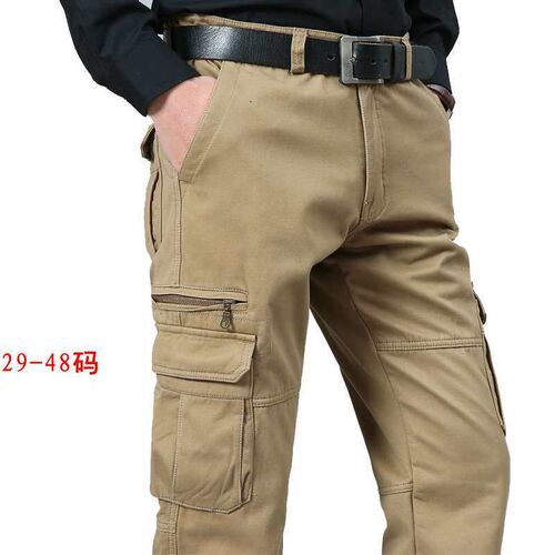 Mens Cotton Large Size Overalls Spring an Autumn Multi-Pock