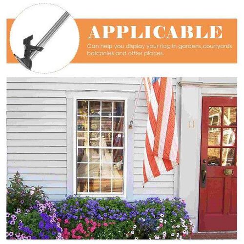 Wall-mounted Stainless Steel Flagpole Set Outdoor Flags