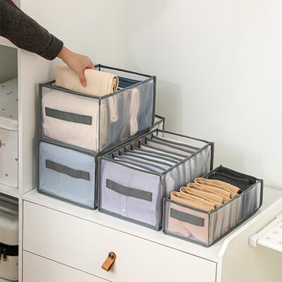grey white black Foldable Closet Organizer Drawer Divider Or