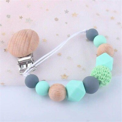Nipple Holder Clips Children Soother Holder Wood Dummy