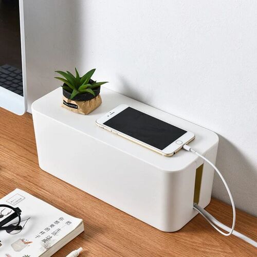 Cable Storage Box Desktop Power Strip Storage Box Dustproof