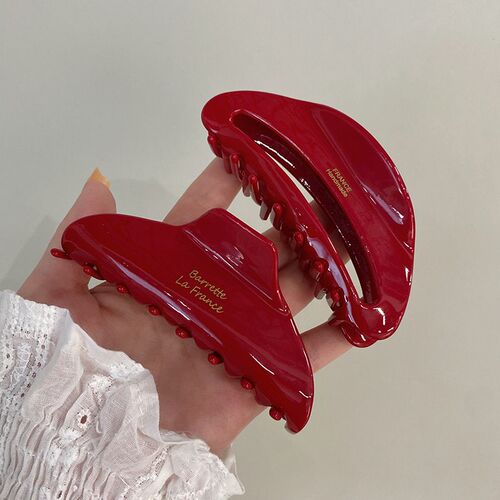 Festive Chinese Red tic Acid Hair Clip Half-Tie Hair Clip Gi
