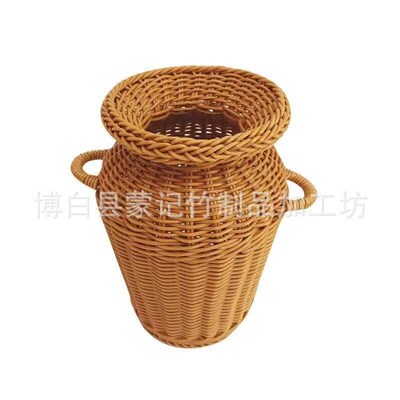 Rattan Vase Woven Flower Dried Holder Simple Plant Shelf