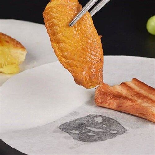 100Pcs Round Kitchen Blotting Paper Disposable Hamburger