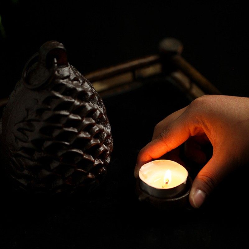 欧式复古铸铁餐桌烛台铁艺松果蜡台家居客厅桌面蜡烛台装饰摆件,家居饰品,烛台,淘宝优惠券,粉丝福利购,淘宝优惠卷