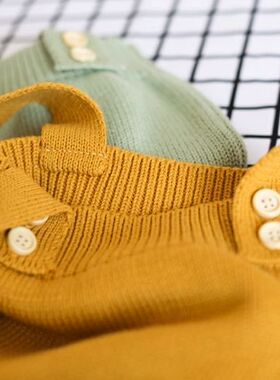 New  Baby Knitting Rompers Cute Overalls Newborn Baby Boys C