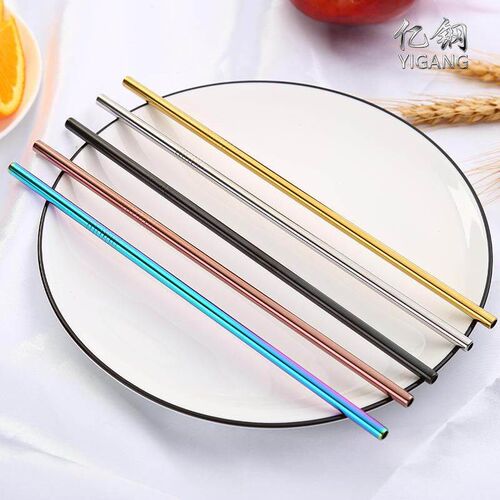 1pair 2cm Mutil Color Reusable Stainless Steel Chopsticks