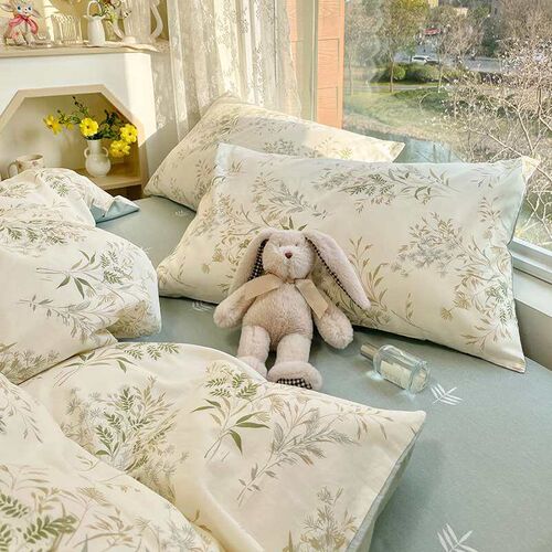 Cotton High-count Four-piece Set Floral Bedding Quilt Cover