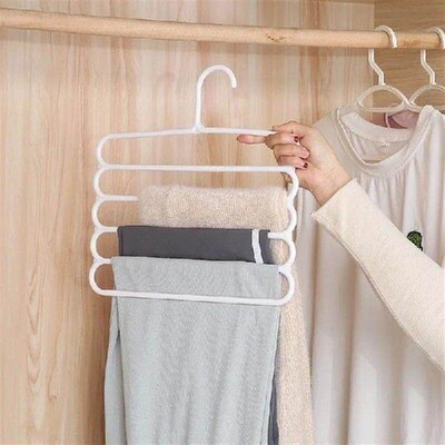5 Layers Pants Hangers Holders Trousers Hanger Storage Rack