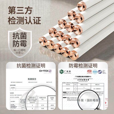 High-end alloy chopsticks, new family plastic model, antibac
