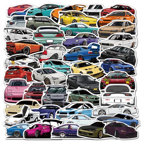 10/20/50/100pcs Racing Car ers Skateboard Bike Motorcycle Tr